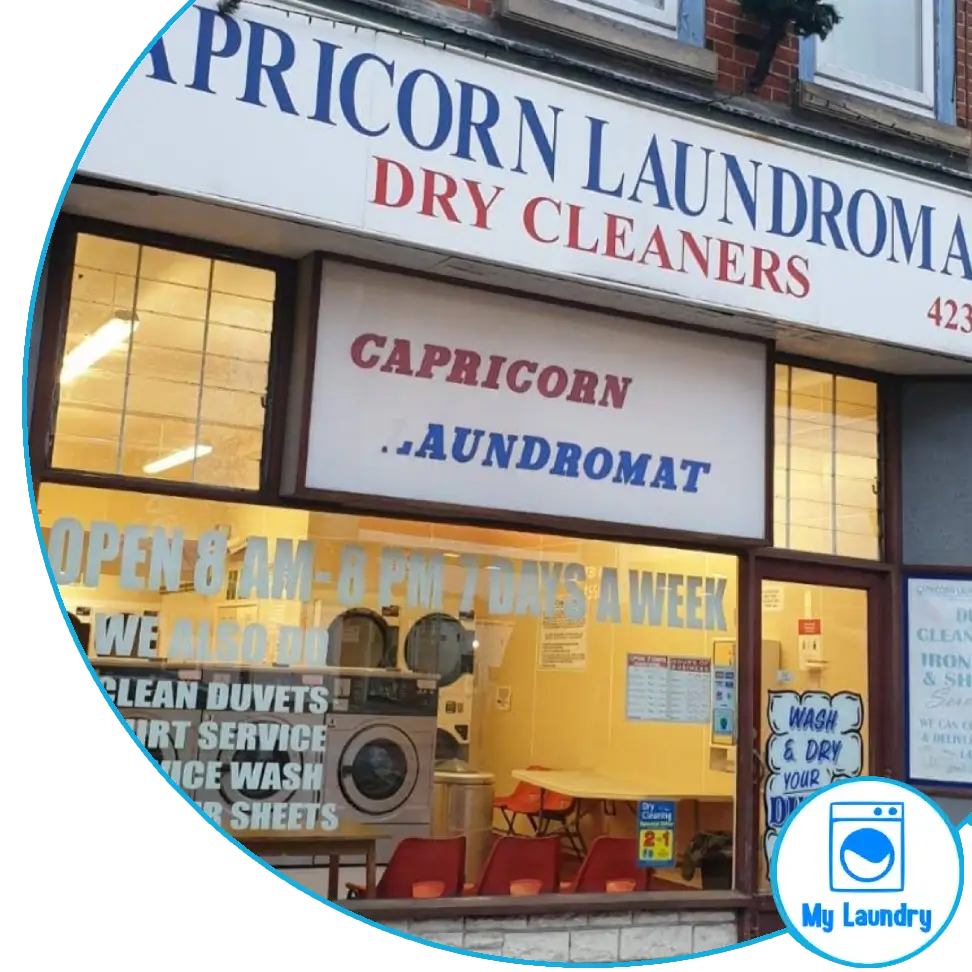 Capricorn Laundromat storefront Bournemouth