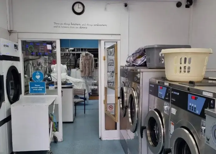Dry cleaning counter at Complete Clothes Care, Bournemouth