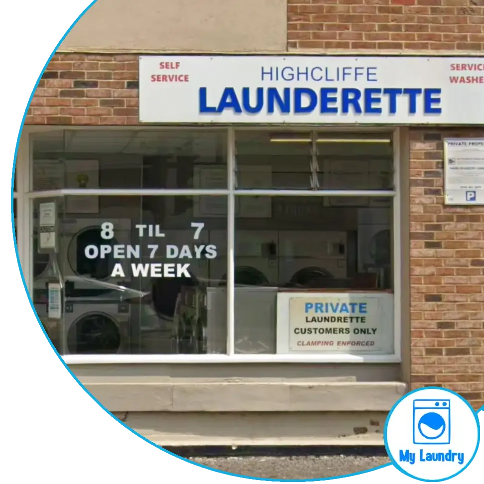 Highcliffe Launderette storefront in Highcliffe, Christchurch