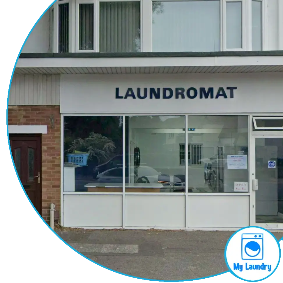 Iford Laundromat storefront in Iford, Bournemouth