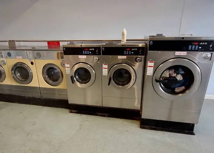 Iford Laundromat exterior on Castle Parade, Iford