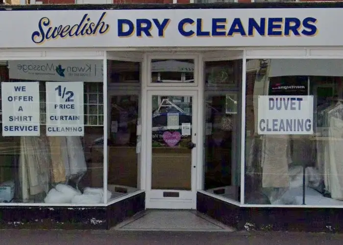 Swedish Cleaners front signage and entrance