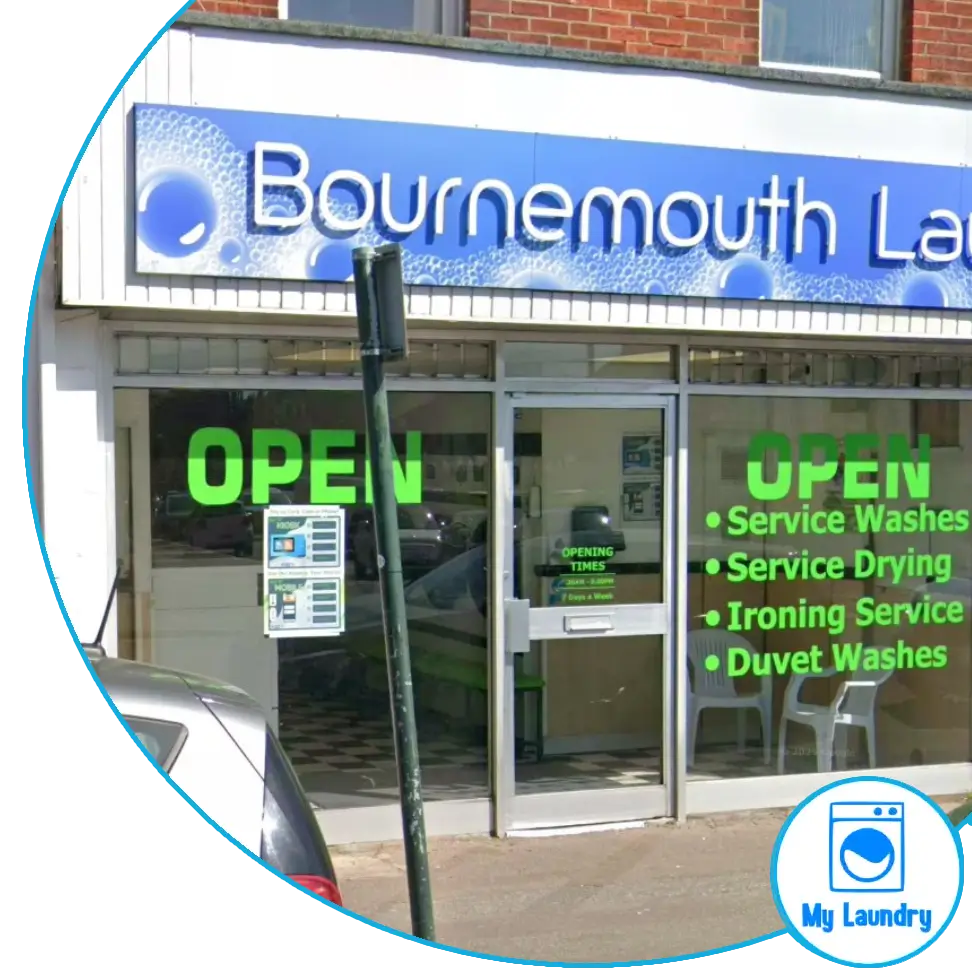 Westbourne Launderette exterior on Seamoor Road, Bournemouth